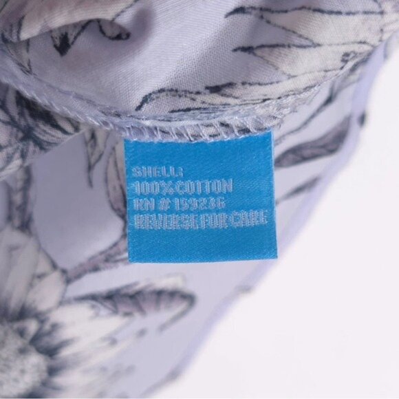 J.McLaughlin Lois Blouse Button Shirt Floral in Powdered Blue MARGAUX SMALL - Picture 11 of 11